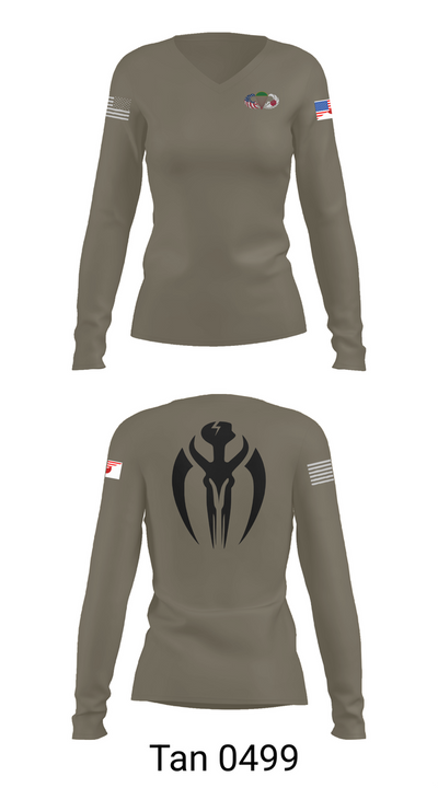 1-1 ASPS 63924306 Women's Long Sleeve V-neck Shirt - 77
