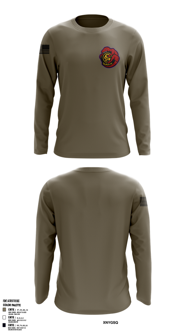 Long Sleeve Performance Shirt, OCS Class 71, , Teamtime, Team time, sublimation, custom sports apparel, team uniforms, spirit wear, spiritwear, sports uniforms, custom shirts, team store, custom team store, fundraiser sports, apparel fundraiser