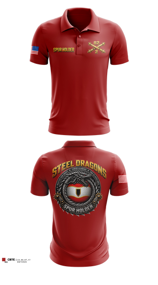 Short Sleeve Performance Polo, 2-82 FAR, 1CD DIVARTY, SPUR, Army, Teamtime, Team time, sublimation, custom sports apparel, team uniforms, spirit wear, spiritwear, sports uniforms, custom shirts, team store, custom team store, fundraiser sports, apparel fundraiser
