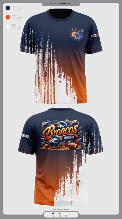 Lady Broncos 84710357 Old School Cotton Feel Shirt - 2