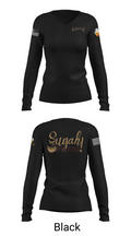 Sugah Please Breakfast Brunch Bar 84715642 Women's Long Sleeve V-neck Shirt - 35