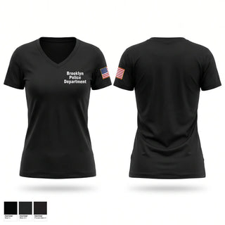 Womens Short Sleeve Vneck Shirt, Brooklyn Police Department, Police, Teamtime, Team time, sublimation, custom sports apparel, team uniforms, spirit wear, spiritwear, sports uniforms, custom shirts, team store, custom team store, fundraiser sports, apparel fundraiser