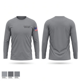 Long Sleeve Performance Shirt, Cresco Police Department, Police, Teamtime, Team time, sublimation, custom sports apparel, team uniforms, spirit wear, spiritwear, sports uniforms, custom shirts, team store, custom team store, fundraiser sports, apparel fundraiser