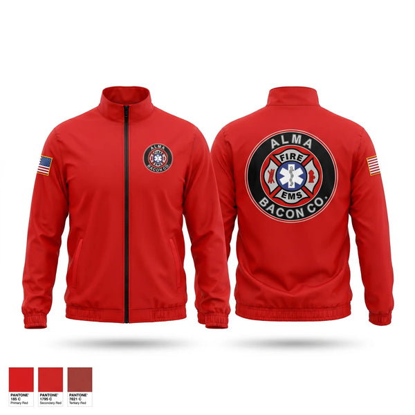 Windbreaker, BACON FIRE DEPARTMENT, Fire Department, Teamtime, Team time, sublimation, custom sports apparel, team uniforms, spirit wear, spiritwear, sports uniforms, custom shirts, team store, custom team store, fundraiser sports, apparel fundraiser