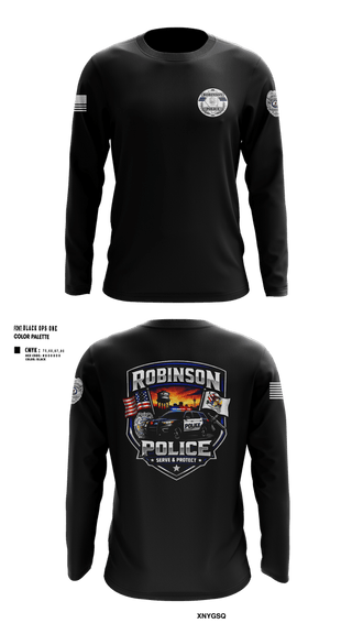 Long Sleeve Performance Shirt, Robinson Police Department, Police, Teamtime, Team time, sublimation, custom sports apparel, team uniforms, spirit wear, spiritwear, sports uniforms, custom shirts, team store, custom team store, fundraiser sports, apparel fundraiser