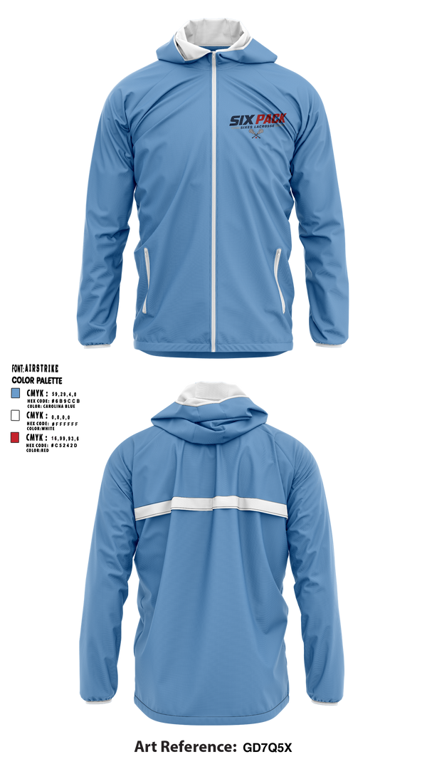 Windbreaker, Six Pack, Men's Lacrosse, Teamtime, Team time, sublimation, custom sports apparel, team uniforms, spirit wear, spiritwear, sports uniforms, custom shirts, team store, custom team store, fundraiser sports, apparel fundraiser