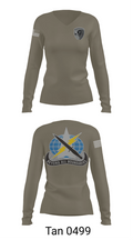 743rd MI BN 75372037 Women's Long Sleeve V-neck Shirt - 77