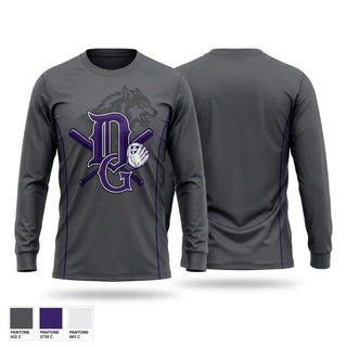 Long Sleeve Performance Shirt, Dungeness Greywolves, Baseball, Teamtime, Team time, sublimation, custom sports apparel, team uniforms, spirit wear, spiritwear, sports uniforms, custom shirts, team store, custom team store, fundraiser sports, apparel fundraiser
