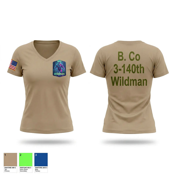 Womens Short Sleeve Vneck Shirt, 3-140th, National Guard, Teamtime, Team time, sublimation, custom sports apparel, team uniforms, spirit wear, spiritwear, sports uniforms, custom shirts, team store, custom team store, fundraiser sports, apparel fundraiser