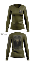 Public Land Bow Hunters Women's Long Sleeve V-neck Shirt - 3