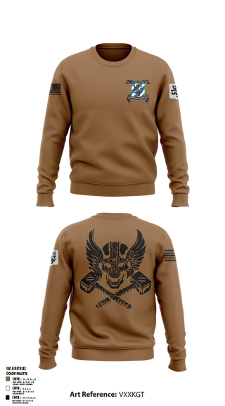 Crew Neck Sweatshirt, Crusher Company 1-28 Infantry Regiment, Army, Teamtime, Team time, sublimation, custom sports apparel, team uniforms, spirit wear, spiritwear, sports uniforms, custom shirts, team store, custom team store, fundraiser sports, apparel fundraiser