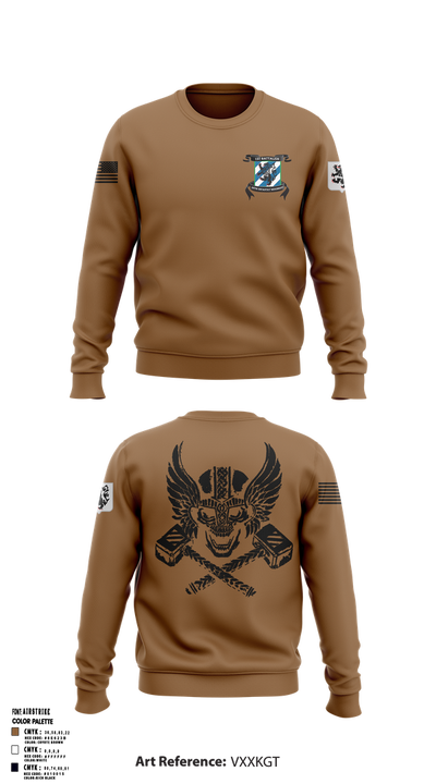Crusher Company 1-28 Infantry Regiment 68782086 Crew Neck Sweatshirt - 1