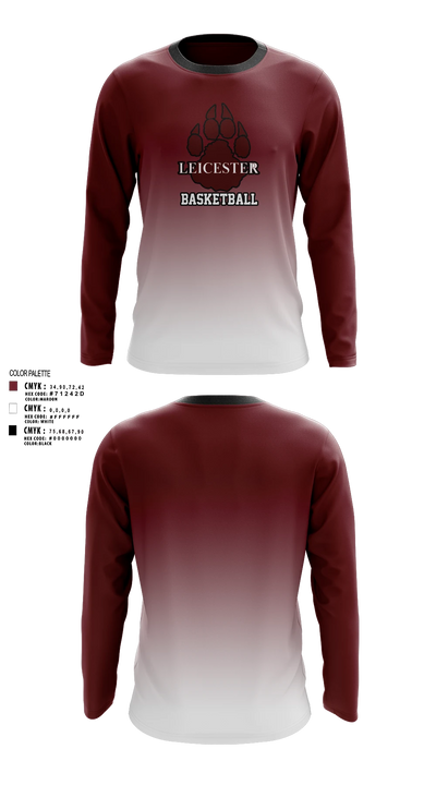 Leicester High School Basketball 1950445 Long Sleeve Performance Shirt 5