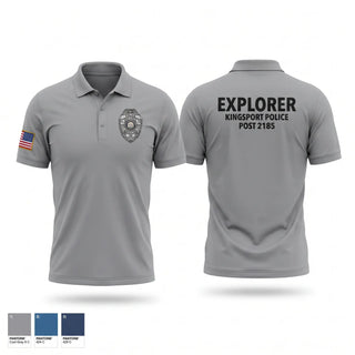 Short Sleeve Performance Polo, Kingsport Police Explorer Post, Police, Teamtime, Team time, sublimation, custom sports apparel, team uniforms, spirit wear, spiritwear, sports uniforms, custom shirts, team store, custom team store, fundraiser sports, apparel fundraiser