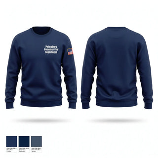 Crew Neck Sweatshirt, Petersburg Volunteer Fire Department, Fire Department, Teamtime, Team time, sublimation, custom sports apparel, team uniforms, spirit wear, spiritwear, sports uniforms, custom shirts, team store, custom team store, fundraiser sports, apparel fundraiser