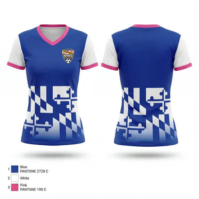 Westminster United Thunder 55635099 Women's Short Sleeve V-neck Shirt - 1