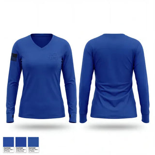 Womens Long Sleeve Vneck Shirt, 309 AMU, Air Force, Teamtime, Team time, sublimation, custom sports apparel, team uniforms, spirit wear, spiritwear, sports uniforms, custom shirts, team store, custom team store, fundraiser sports, apparel fundraiser