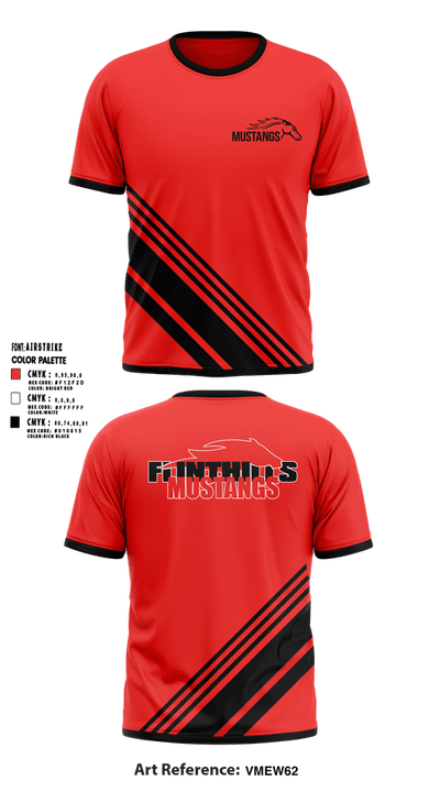 FLINTHILLS MUSTANGS 32615640 Old School Cotton Feel Shirt - 10