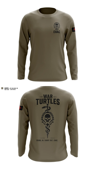 Long Sleeve Performance Shirt, War turtles, Army, Teamtime, Team time, sublimation, custom sports apparel, team uniforms, spirit wear, spiritwear, sports uniforms, custom shirts, team store, custom team store, fundraiser sports, apparel fundraiser