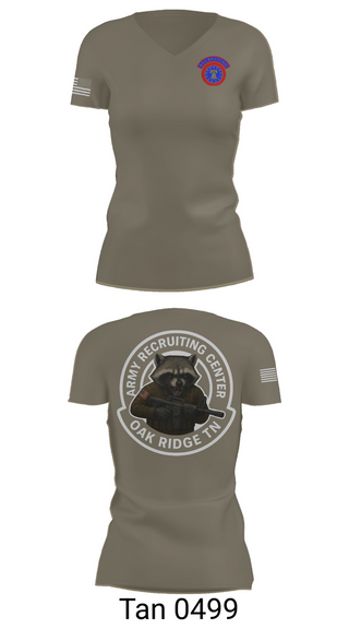 Womens Short Sleeve Vneck Shirt, Oak Ridge Recruiting Center, Army, Teamtime, Team time, sublimation, custom sports apparel, team uniforms, spirit wear, spiritwear, sports uniforms, custom shirts, team store, custom team store, fundraiser sports, apparel fundraiser
