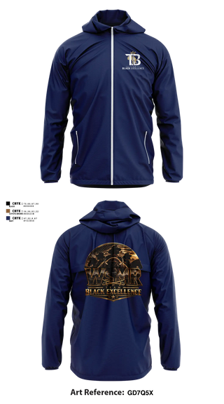 Windbreaker, Black Excellence, , Teamtime, Team time, sublimation, custom sports apparel, team uniforms, spirit wear, spiritwear, sports uniforms, custom shirts, team store, custom team store, fundraiser sports, apparel fundraiser