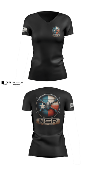 Womens Short Sleeve Vneck Shirt, NSR Solutions, Police, Teamtime, Team time, sublimation, custom sports apparel, team uniforms, spirit wear, spiritwear, sports uniforms, custom shirts, team store, custom team store, fundraiser sports, apparel fundraiser