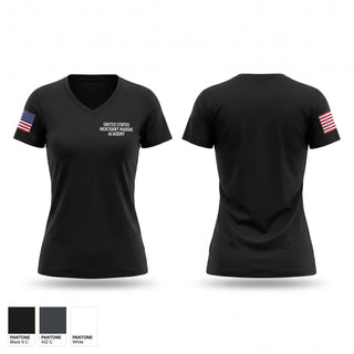 Womens Short Sleeve Vneck Shirt, United States Merchant Marine Academy, Navy, Teamtime, Team time, sublimation, custom sports apparel, team uniforms, spirit wear, spiritwear, sports uniforms, custom shirts, team store, custom team store, fundraiser sports, apparel fundraiser