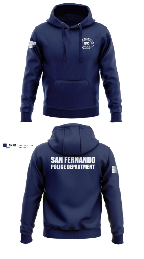 Hoodie, San Fernando Police Department, Police, Teamtime, Team time, sublimation, custom sports apparel, team uniforms, spirit wear, spiritwear, sports uniforms, custom shirts, team store, custom team store, fundraiser sports, apparel fundraiser
