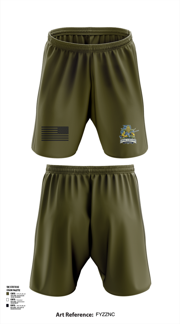 Athletic Shorts With Pockets, Central Illinois Army Recruiting Company, , Teamtime, Team time, sublimation, custom sports apparel, team uniforms, spirit wear, spiritwear, sports uniforms, custom shirts, team store, custom team store, fundraiser sports, apparel fundraiser