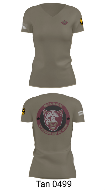 Ross Rangers 12757197 Women's Short Sleeve V-neck Shirt - 68