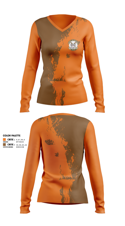 Fog of Oar 85650280 Women's Long Sleeve V-neck Shirt - 1