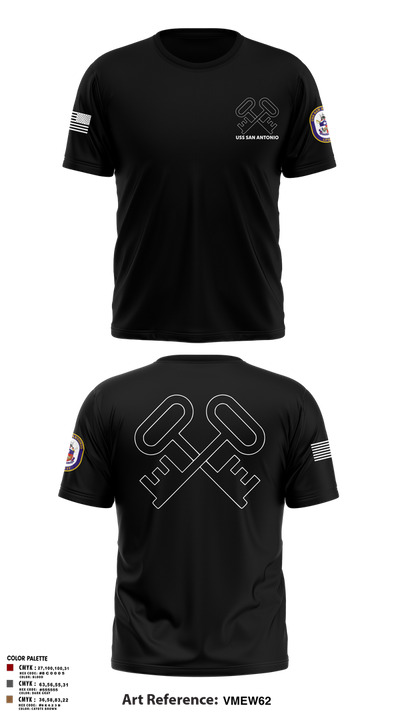 Uss San Antonio Old School Cotton Feel Shirt - 3