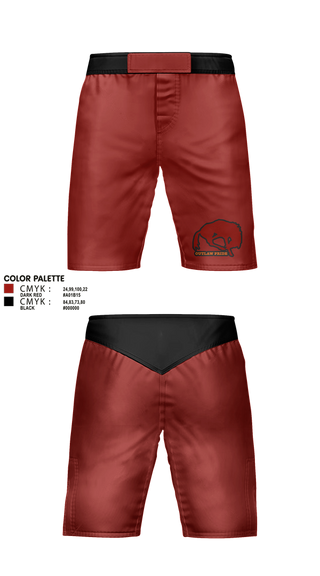 Fight Shorts, Rawlins Outlaws, Wrestling, Teamtime, Team time, sublimation, custom sports apparel, team uniforms, spirit wear, spiritwear, sports uniforms, custom shirts, team store, custom team store, fundraiser sports, apparel fundraiser