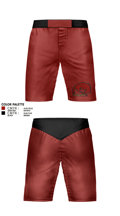 Rawlins Outlaws 4385978 Fight Shorts - 1