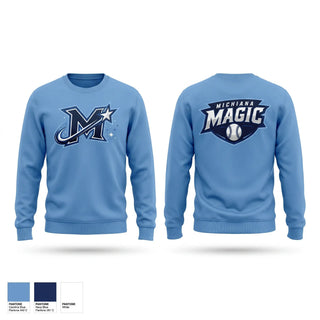 Crew Neck Sweatshirt, Michiana Magic, Baseball, Teamtime, Team time, sublimation, custom sports apparel, team uniforms, spirit wear, spiritwear, sports uniforms, custom shirts, team store, custom team store, fundraiser sports, apparel fundraiser