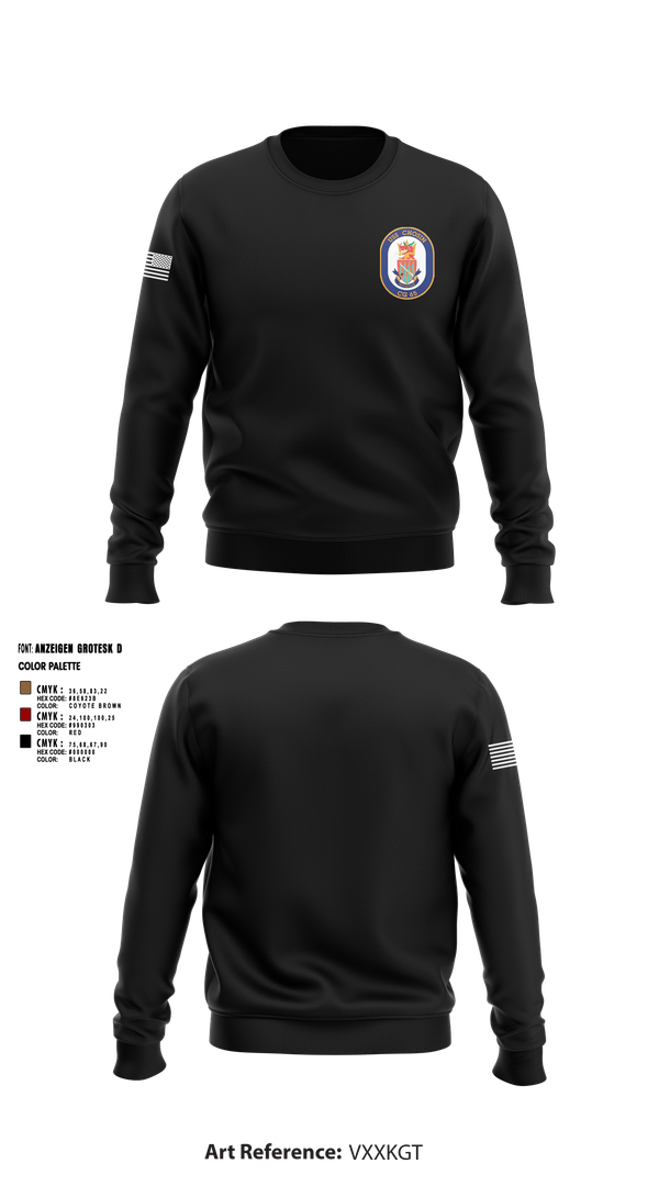 Crew Neck Sweatshirt, USS CHOSIN, , Teamtime, Team time, sublimation, custom sports apparel, team uniforms, spirit wear, spiritwear, sports uniforms, custom shirts, team store, custom team store, fundraiser sports, apparel fundraiser