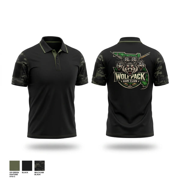 Short Sleeve Performance Polo, The Wolfpack Gun Club, , Teamtime, Team time, sublimation, custom sports apparel, team uniforms, spirit wear, spiritwear, sports uniforms, custom shirts, team store, custom team store, fundraiser sports, apparel fundraiser