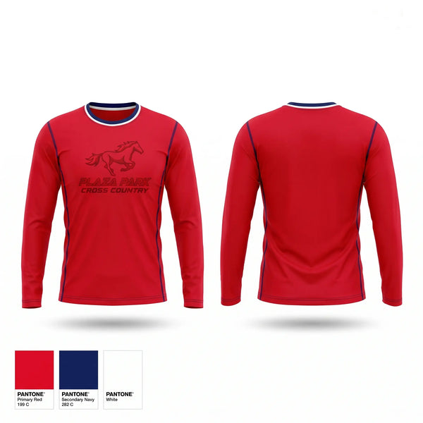 Long Sleeve Performance Shirt, Plaza Park Pacers, Cross Country, Teamtime, Team time, sublimation, custom sports apparel, team uniforms, spirit wear, spiritwear, sports uniforms, custom shirts, team store, custom team store, fundraiser sports, apparel fundraiser
