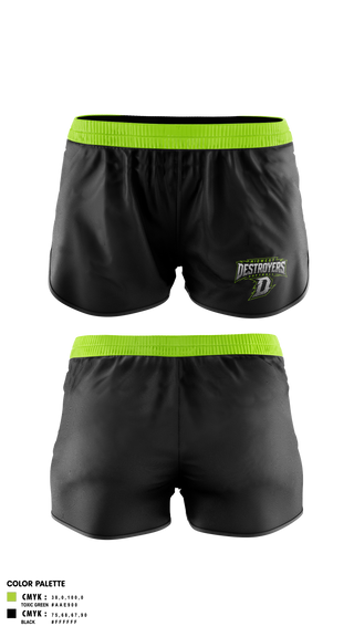Womens Shorts, Midwest Destroyers, Softball, Teamtime, Team time, sublimation, custom sports apparel, team uniforms, spirit wear, spiritwear, sports uniforms, custom shirts, team store, custom team store, fundraiser sports, apparel fundraiser