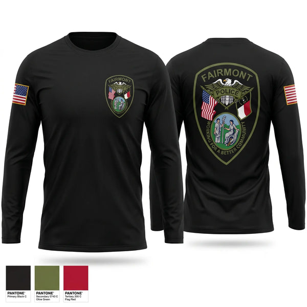 Long Sleeve Performance Shirt, Fairmont Police Department, Police, Teamtime, Team time, sublimation, custom sports apparel, team uniforms, spirit wear, spiritwear, sports uniforms, custom shirts, team store, custom team store, fundraiser sports, apparel fundraiser