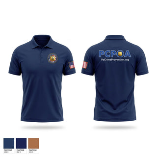 Short Sleeve Performance Polo, Pa Crime Prevention Officers Association, Police, Teamtime, Team time, sublimation, custom sports apparel, team uniforms, spirit wear, spiritwear, sports uniforms, custom shirts, team store, custom team store, fundraiser sports, apparel fundraiser