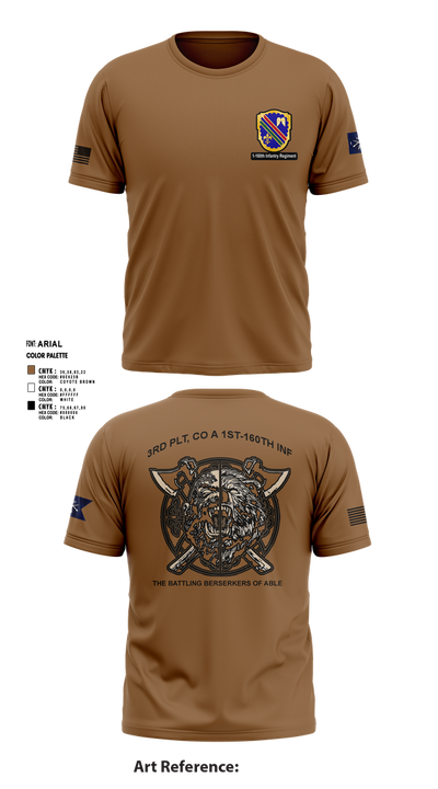 Co A, 1st-160th INF, 79th IBCT 97835057 Short Sleeve Performance Shirt - 2