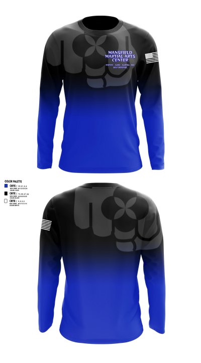 Mansfield Martial Arts Center Long Sleeve Rash Guard Shirt - 33