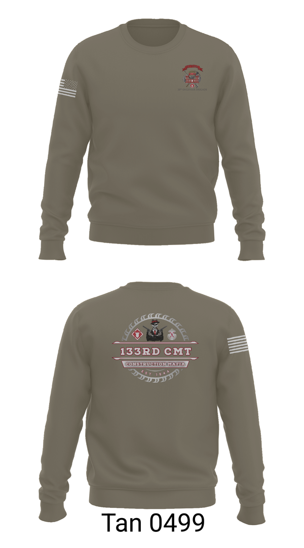 Crew Neck Sweatshirt, 133rd Construction Management Team, , Teamtime, Team time, sublimation, custom sports apparel, team uniforms, spirit wear, spiritwear, sports uniforms, custom shirts, team store, custom team store, fundraiser sports, apparel fundraiser