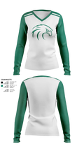NSU Riverhawks Football 89263546 Women's Long Sleeve V-neck Shirt - 40