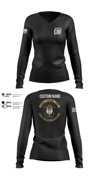 Womens Long Sleeve Vneck Shirt, 91 MSOS CRF, Air Force, Teamtime, Team time, sublimation, custom sports apparel, team uniforms, spirit wear, spiritwear, sports uniforms, custom shirts, team store, custom team store, fundraiser sports, apparel fundraiser