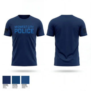 Short Sleeve Performance Shirt, Midwest city police, Police, Teamtime, Team time, sublimation, custom sports apparel, team uniforms, spirit wear, spiritwear, sports uniforms, custom shirts, team store, custom team store, fundraiser sports, apparel fundraiser