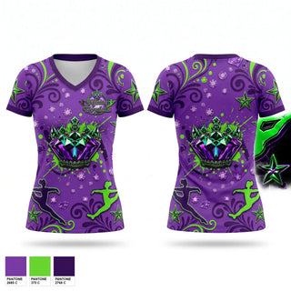 Womens Short Sleeve Vneck Shirt, Nfinite Royalettz, Cheer, Teamtime, Team time, sublimation, custom sports apparel, team uniforms, spirit wear, spiritwear, sports uniforms, custom shirts, team store, custom team store, fundraiser sports, apparel fundraiser