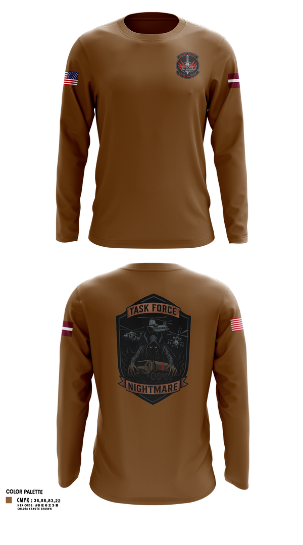 Long Sleeve Performance Shirt, C Co 2-1 Dustoff, Army, Teamtime, Team time, sublimation, custom sports apparel, team uniforms, spirit wear, spiritwear, sports uniforms, custom shirts, team store, custom team store, fundraiser sports, apparel fundraiser