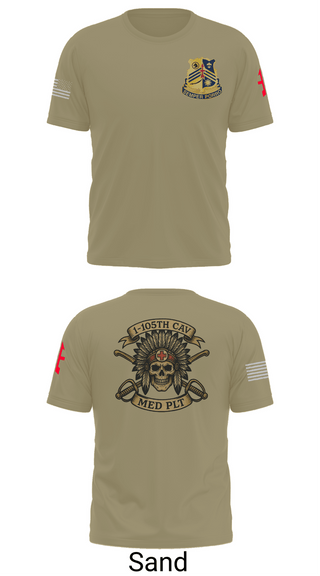 Short Sleeve Performance Shirt, 1-105th cavalry, Army, Teamtime, Team time, sublimation, custom sports apparel, team uniforms, spirit wear, spiritwear, sports uniforms, custom shirts, team store, custom team store, fundraiser sports, apparel fundraiser
